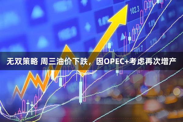 无双策略 周三油价下跌，因OPEC+考虑再次增产
