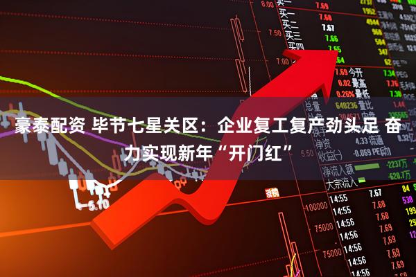 豪泰配资 毕节七星关区：企业复工复产劲头足 奋力实现新年“开门红”